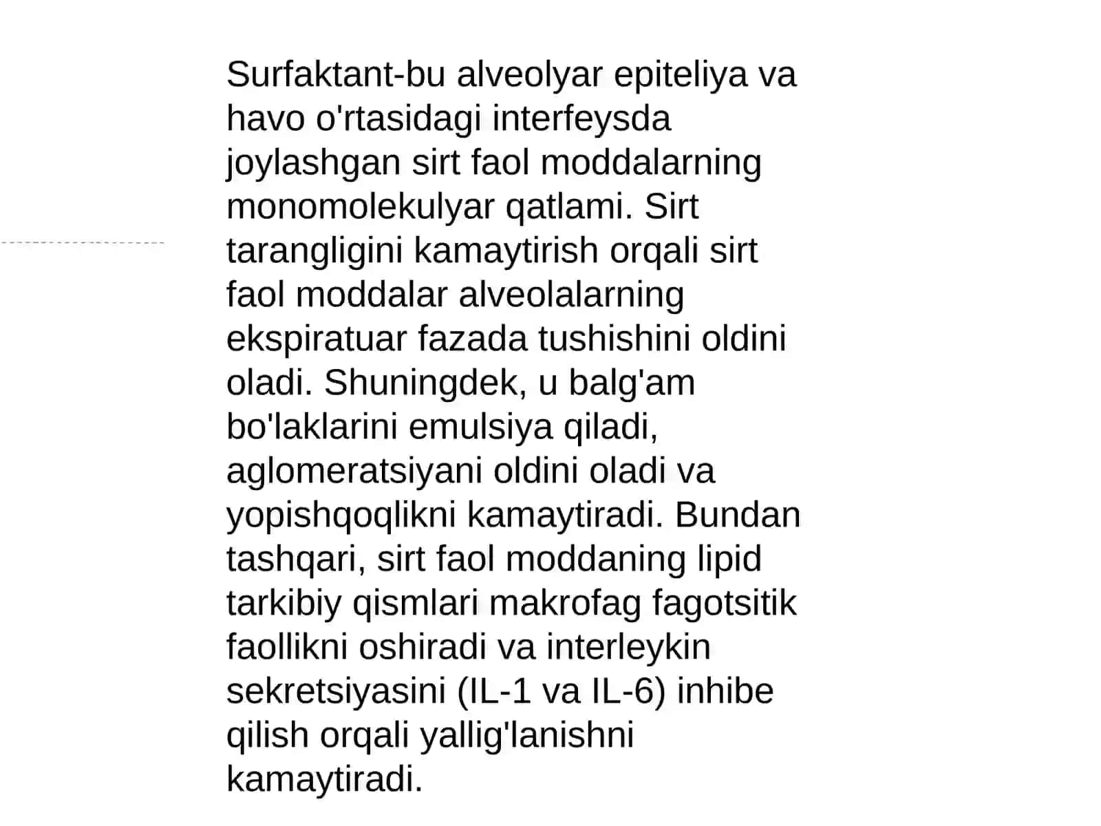 Surfaktant tizim 2