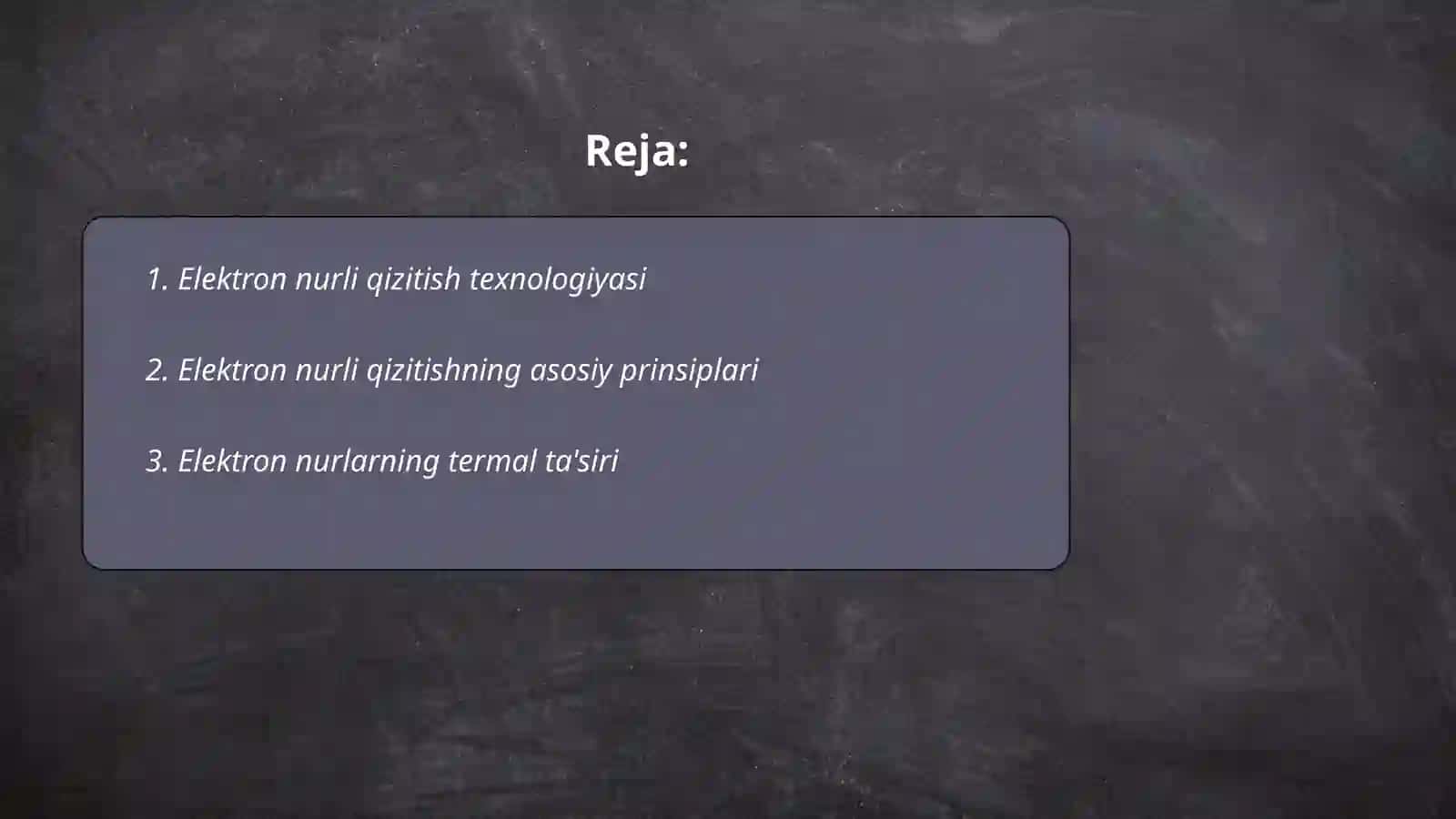 Elektron nurli qizitish 2