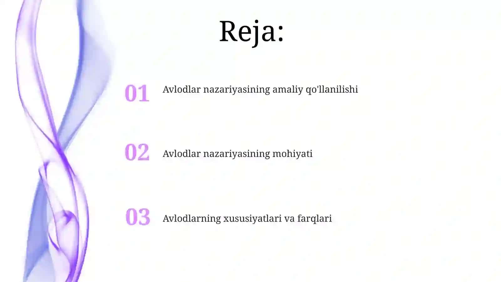 Avlodlar nazariyasining mohiyati 2