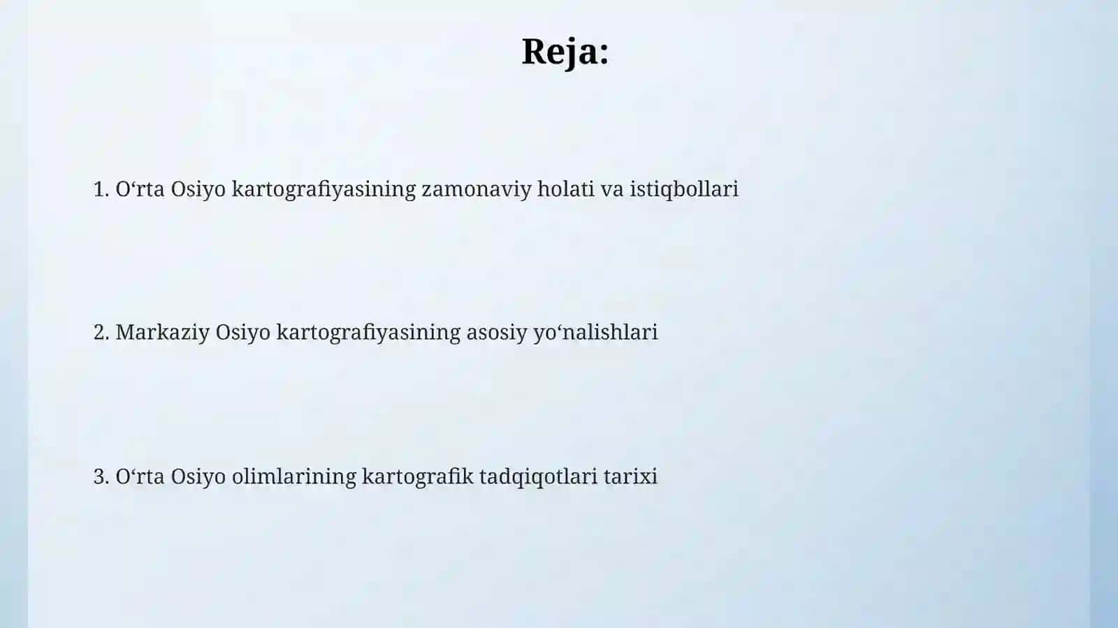 Oʻrta Osiyo olimlarining kartografik tadqiqotlari 2