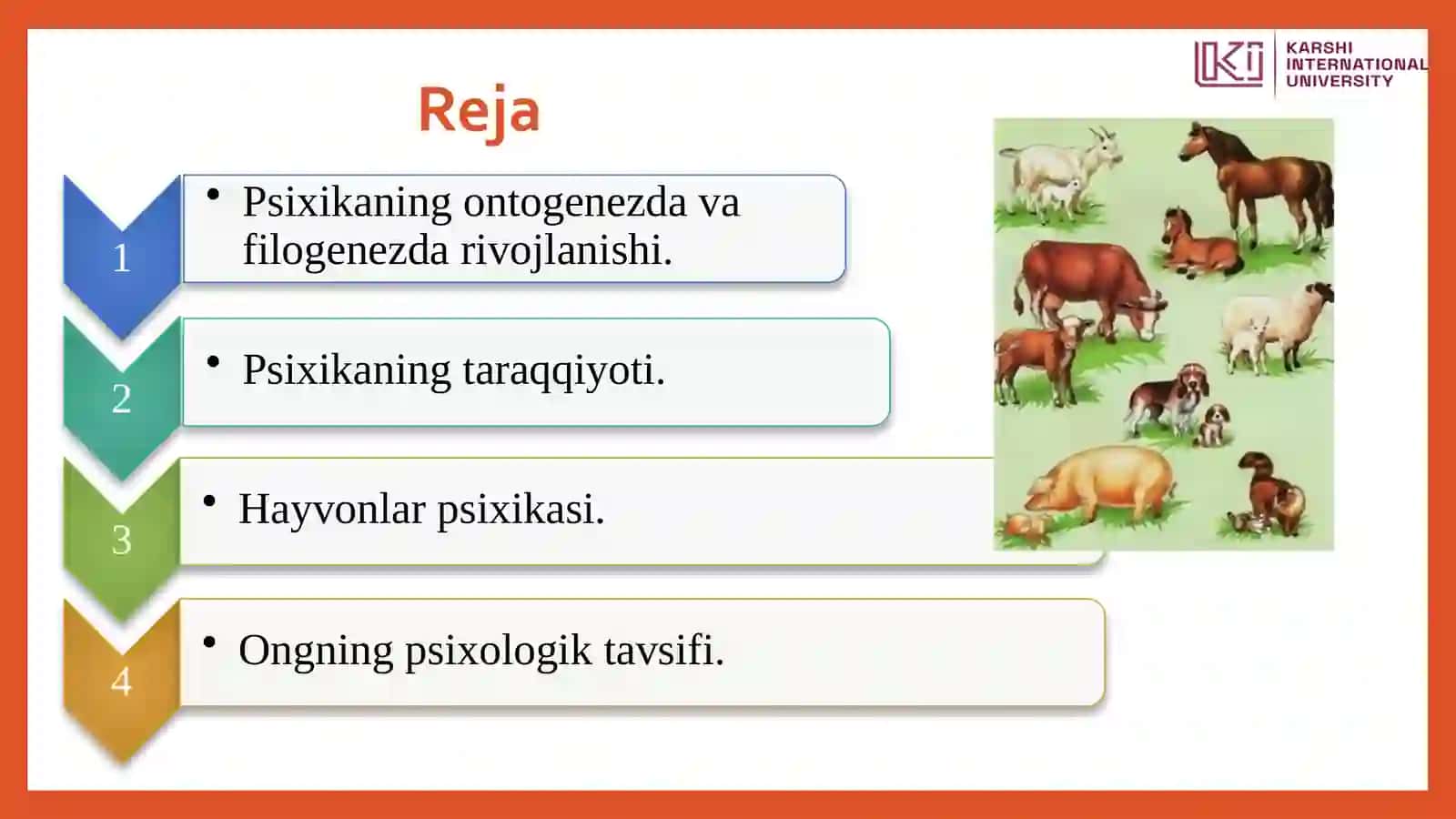 Psixik va ongning taraqqiyoti 2