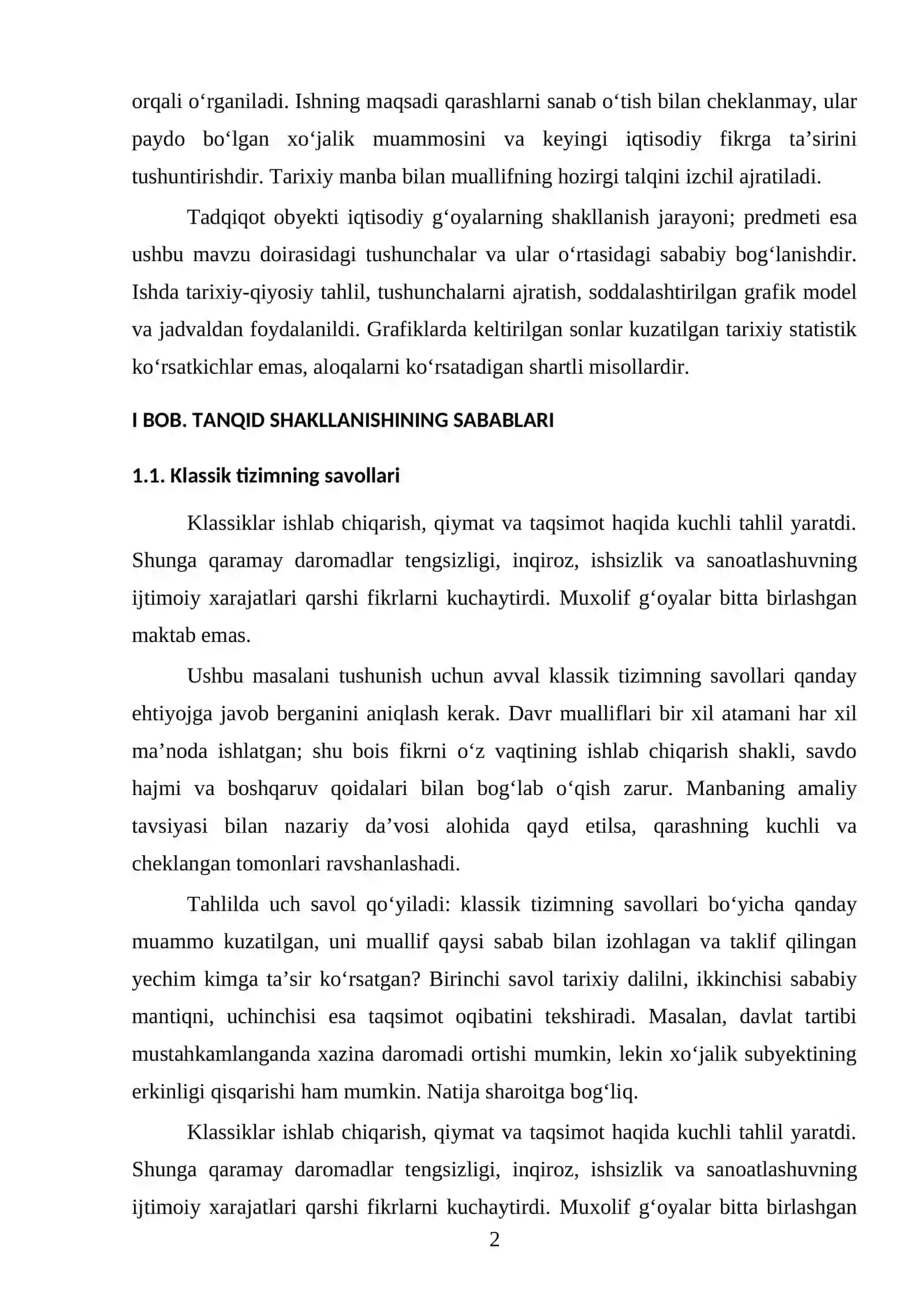 Klassik iqtisodiy maktabga qarshi g‘oyalar 2