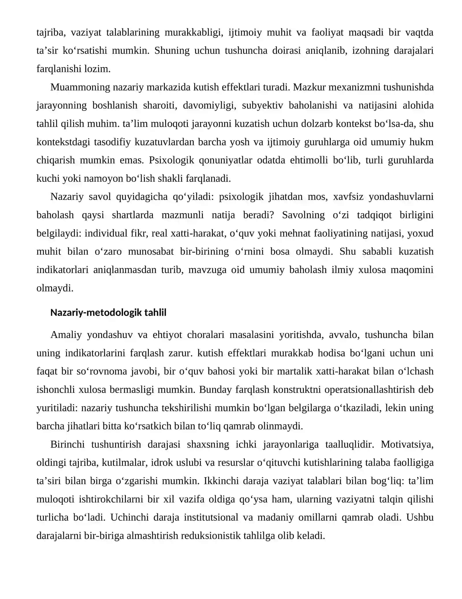 O‘QITUVCHI KUTISHLARINING TALABA FAOLLIGIGA TA’SIRI — RIVOJLANTIRISH VA PROFILAKTIKA YO‘LLARI 2