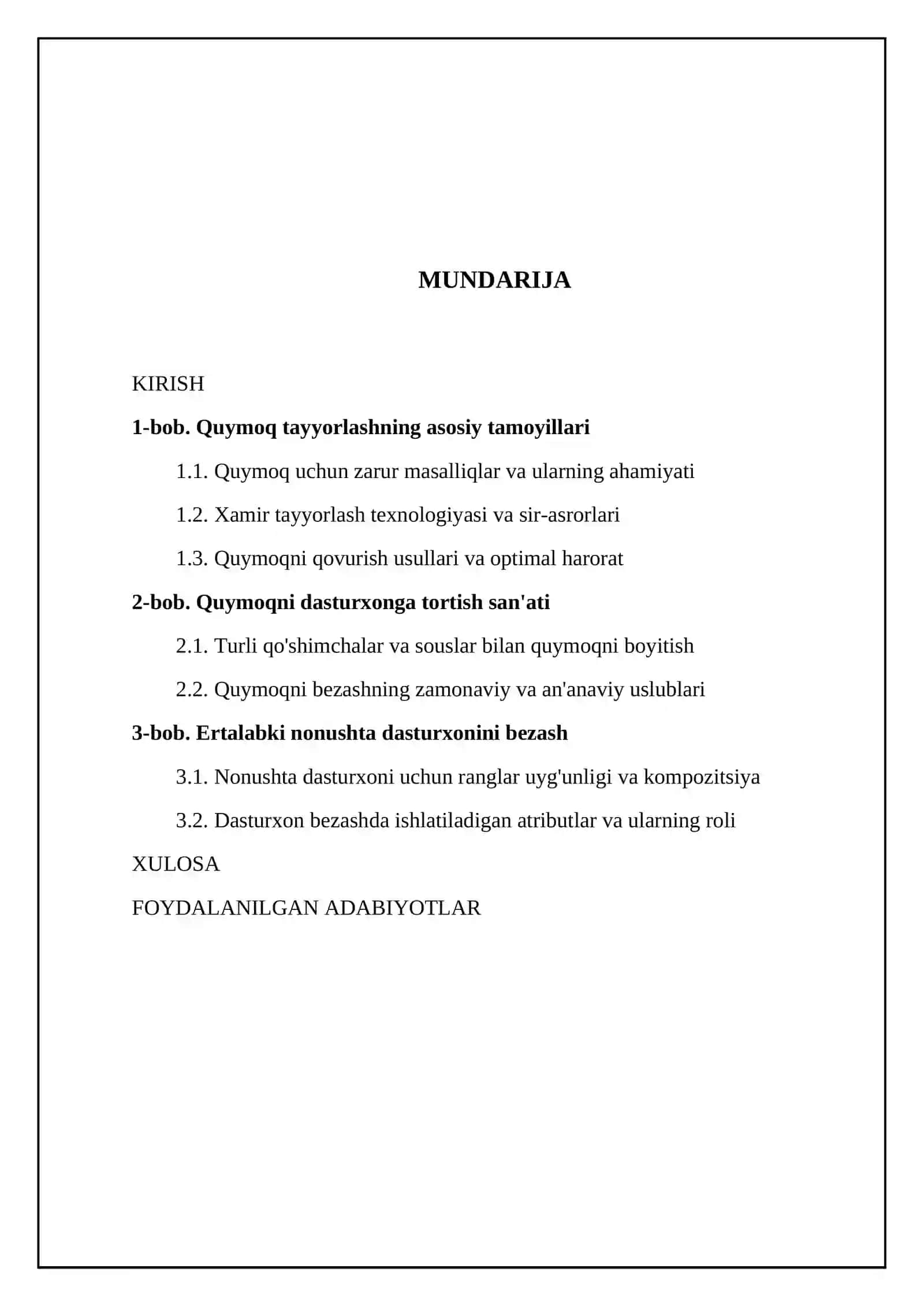 Quymoq tayyorlash tartibi va dasturxonga tortish. Ertalabki nonushta uchun dasturxon bezash 2