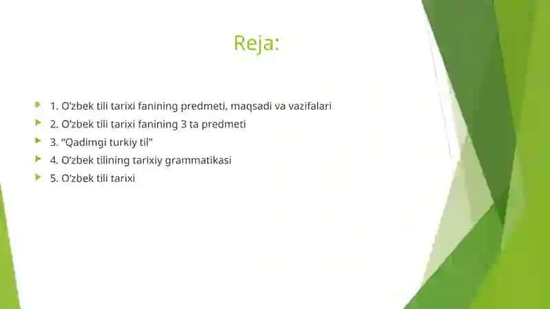 O’zbek til tarixi fanining predmeti, maqsadi va vazifalari 2