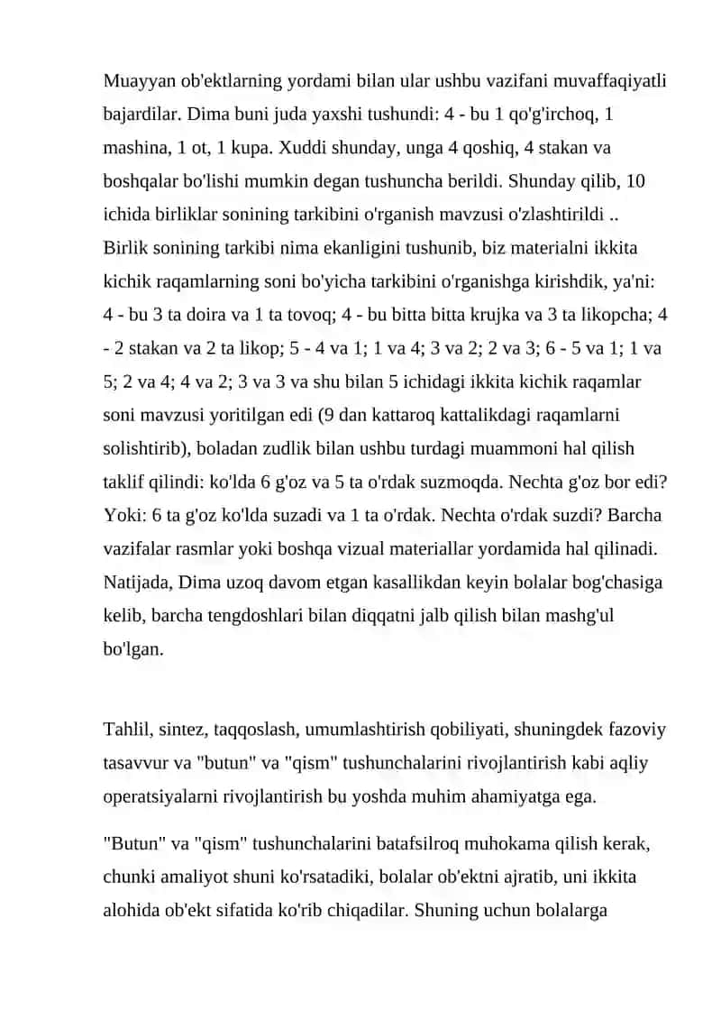 Bolalarning matematik rivojlanishidagi modellashtirish usullari 2