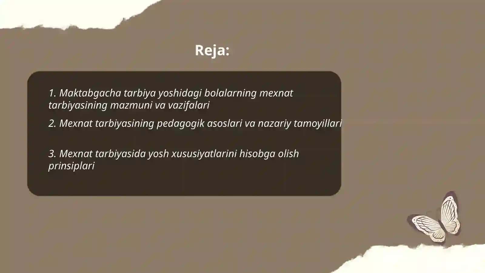 Maktabgacha tarbiya yoshidagi bolalarning mexnat tarbiyasi 2