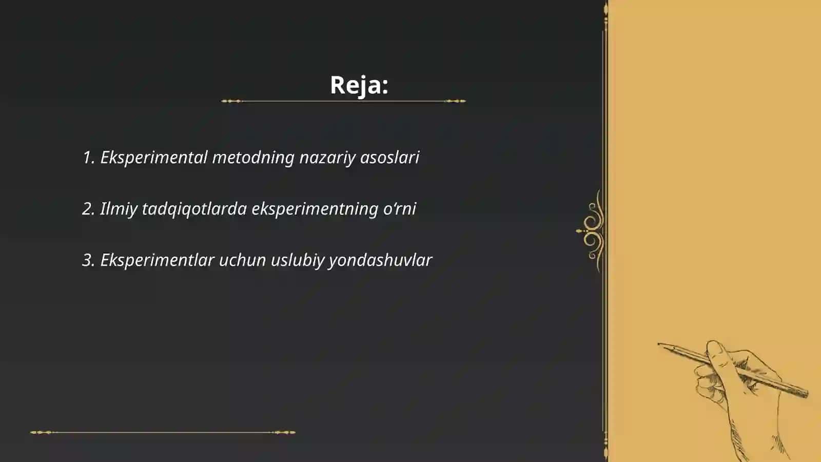 Eksperimental metodning imkoniyatlari 2