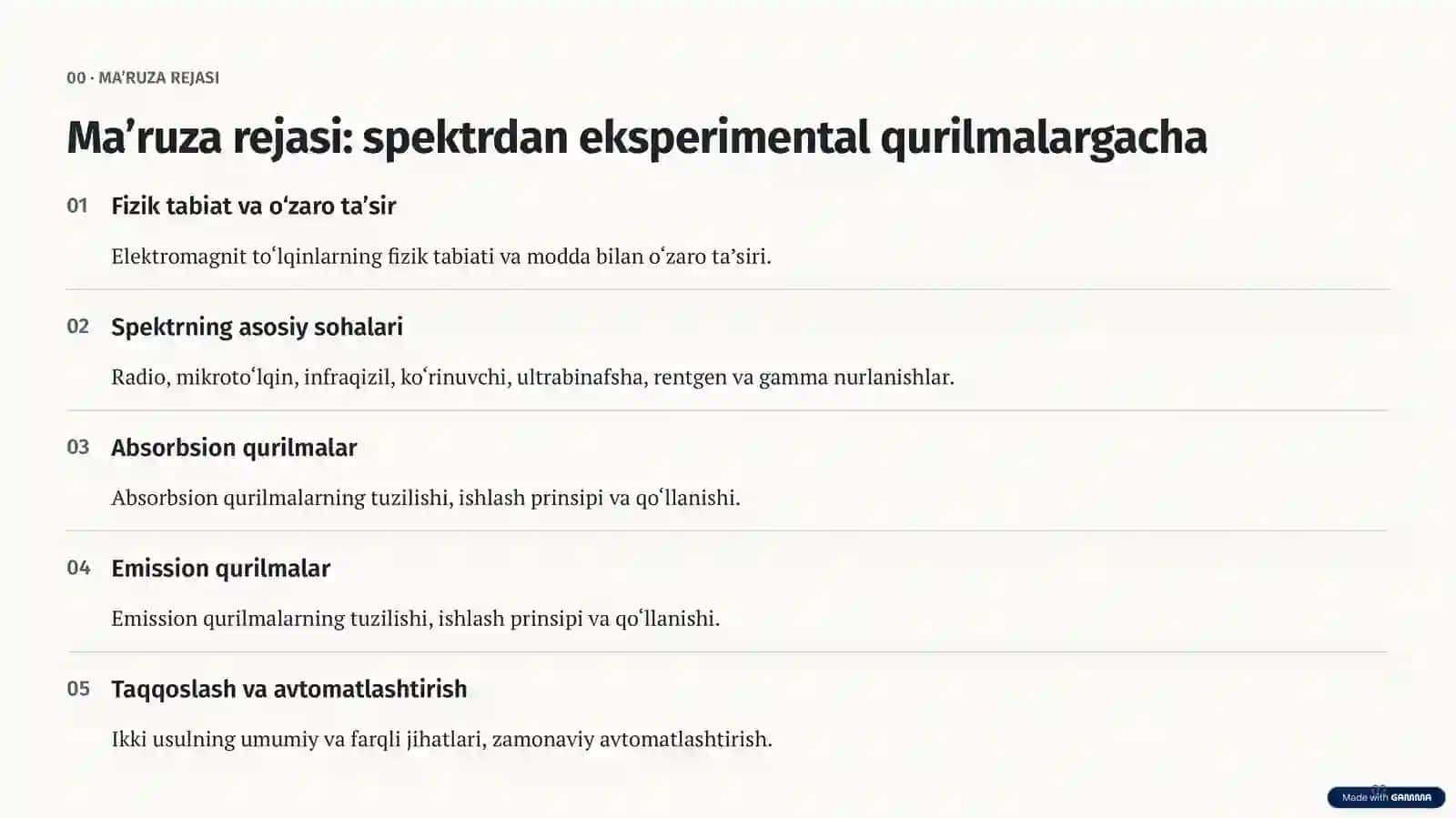 Elektromagnit spektrning uzluksiz tabiati 2