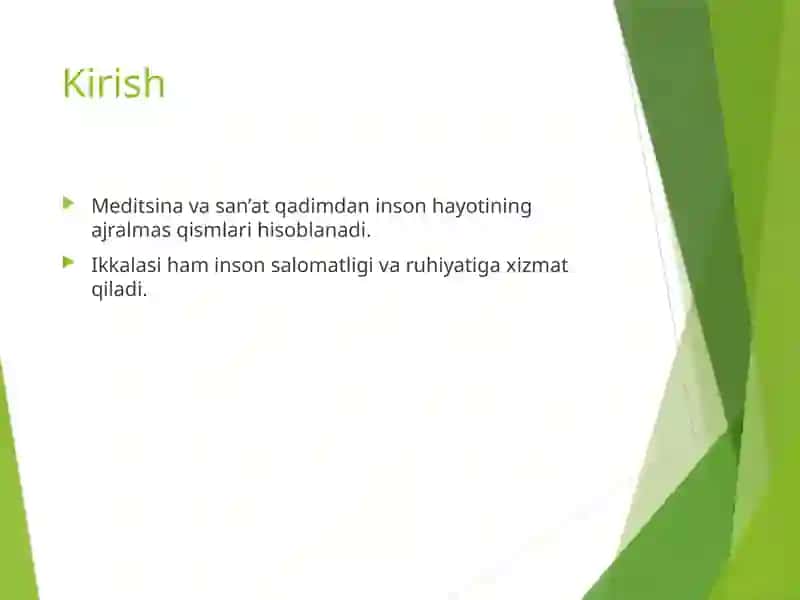 Meditsina va san’at 2