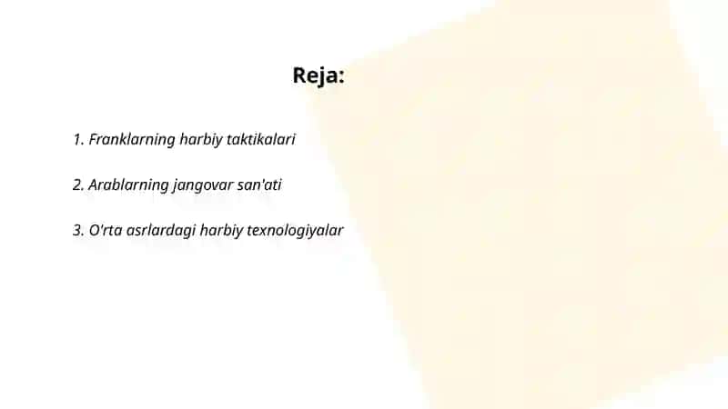 Franklarning harbiy taktikalari 2