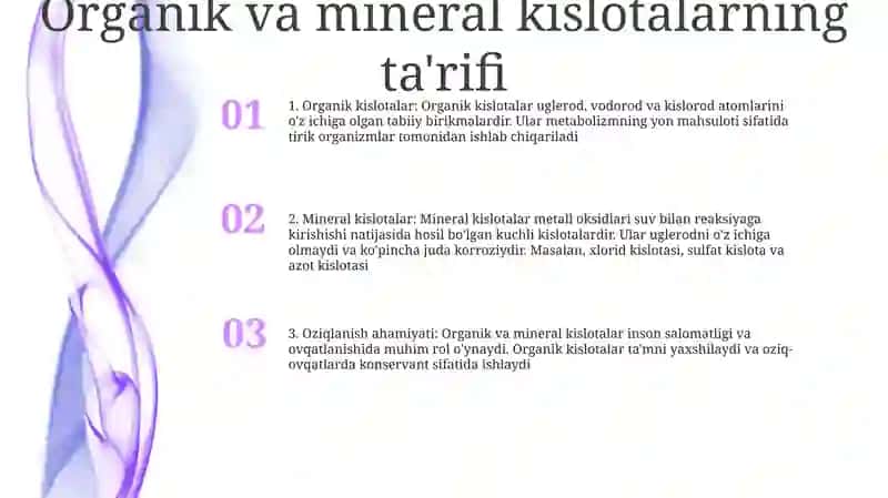 Oziq Ovqat Tarkibidagi Organik Va Meniral Kislotalar 2