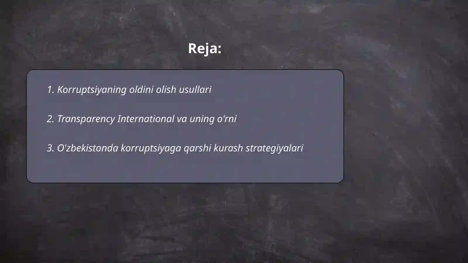 Korupsiyaga qarshi kurashish 2