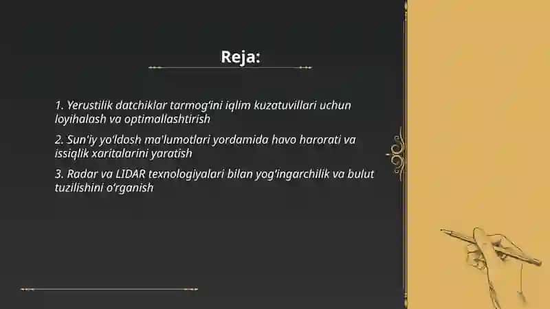 Iqlimshunoslikda zamonaviy tadqiqot usullari 2