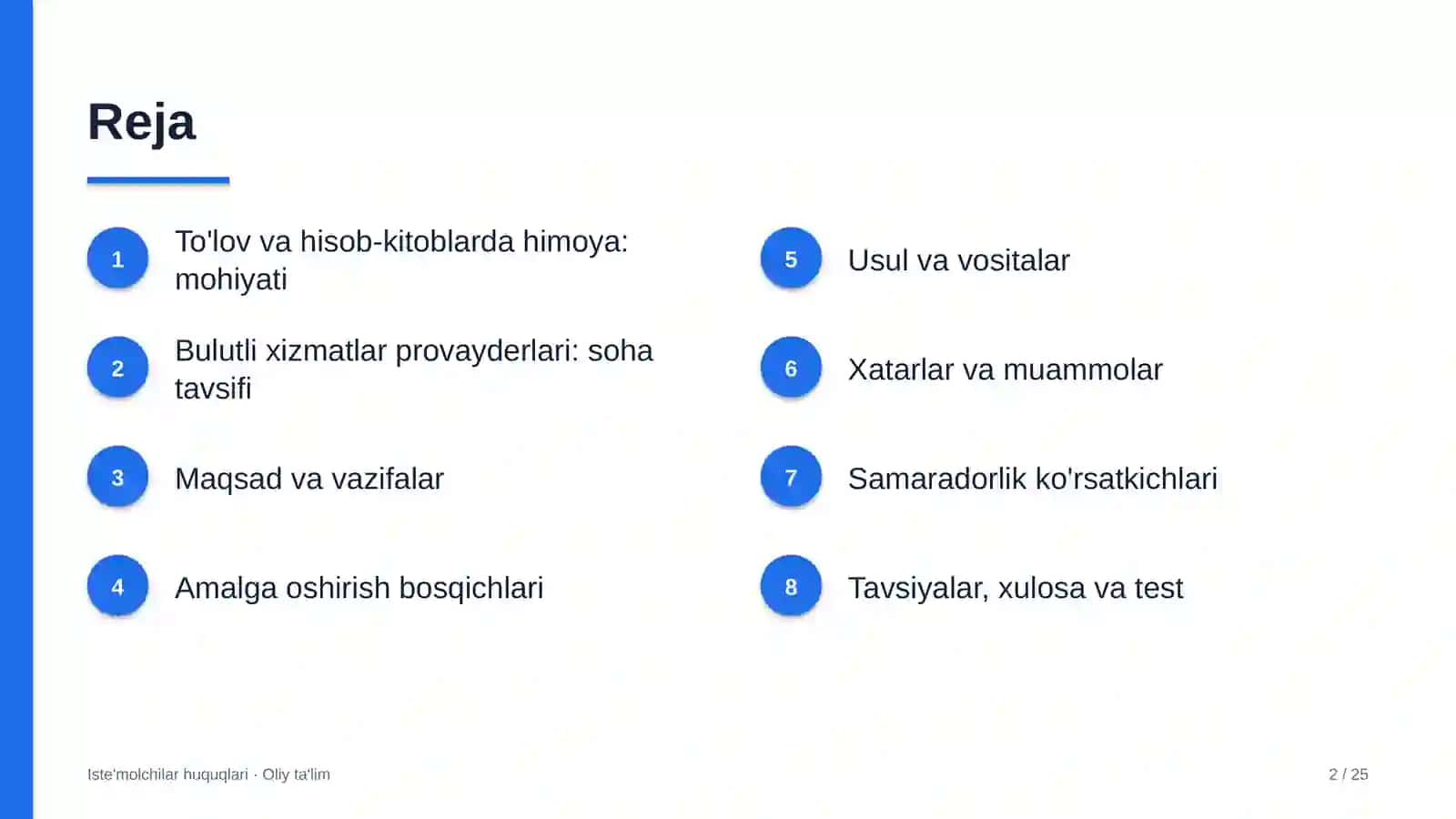 Bulutli xizmatlar provayderlarida to'lov va hisob-kitoblarda iste'molchilarni himoya qilish 2