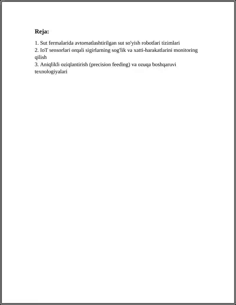 SIGIR FERMALARIDA ZAMONAVIY TEXNOLOGIYALARDAN FOYDALANISH 2