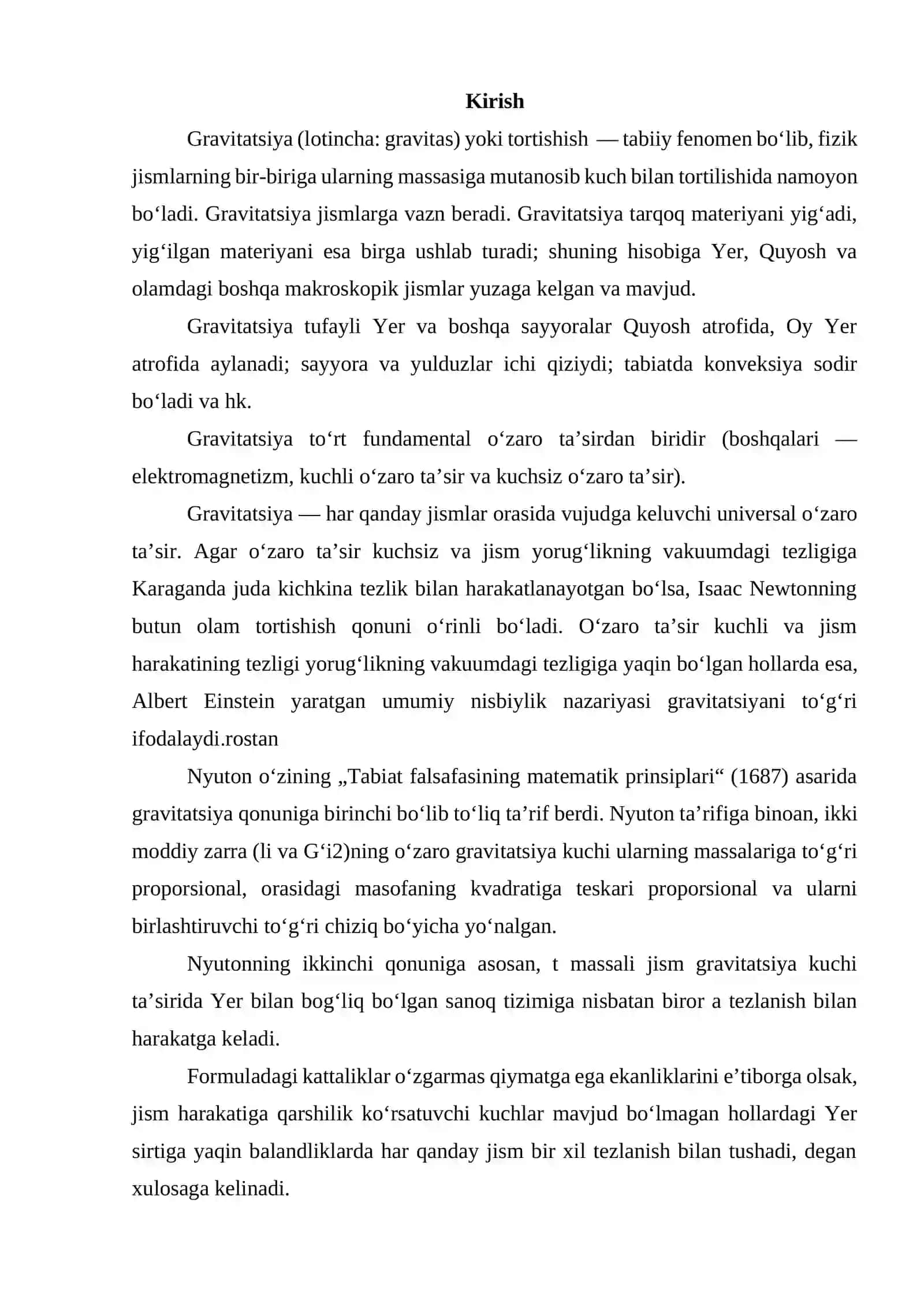 Yerning gravitatsion maydoni 2