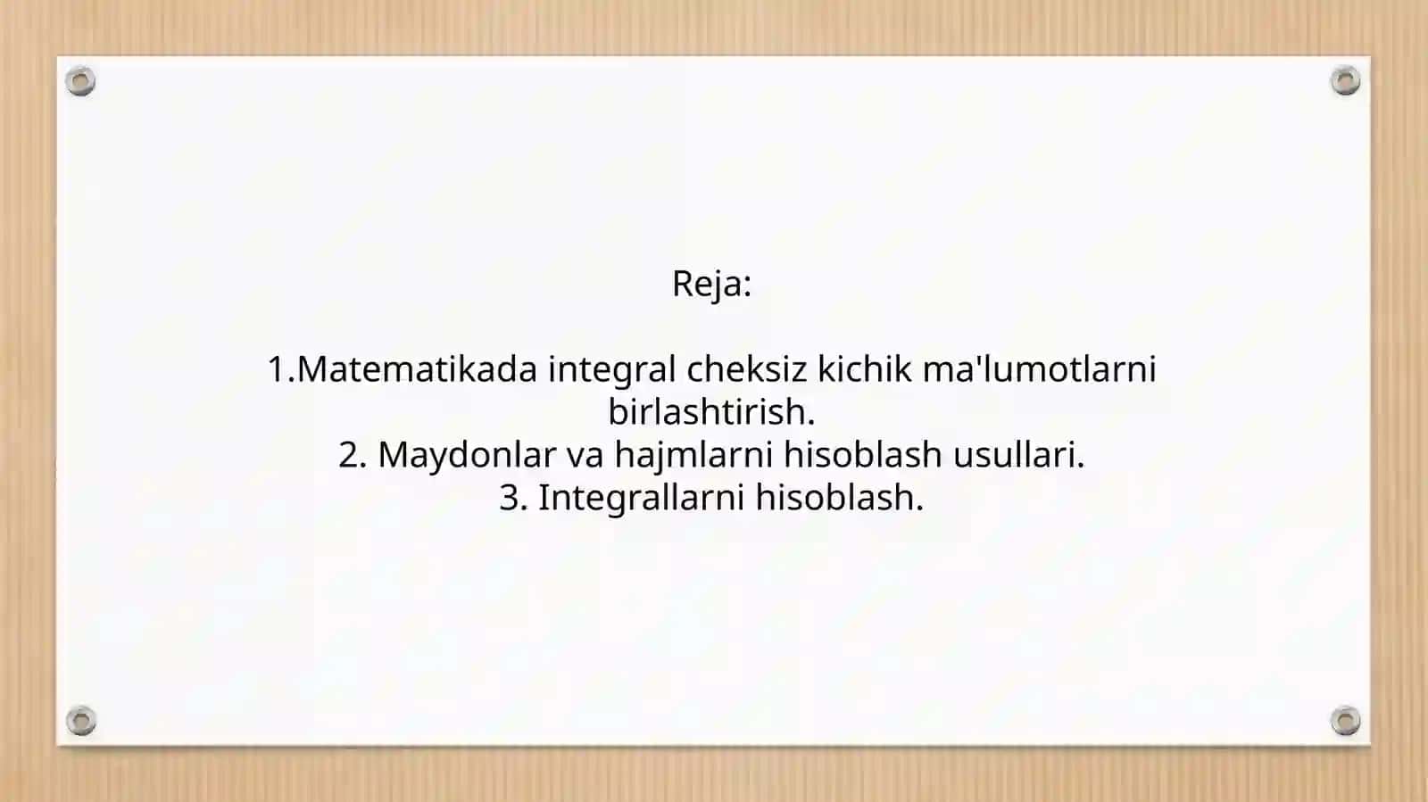 Aniqmas, aniqvaxosmas integrallar 2