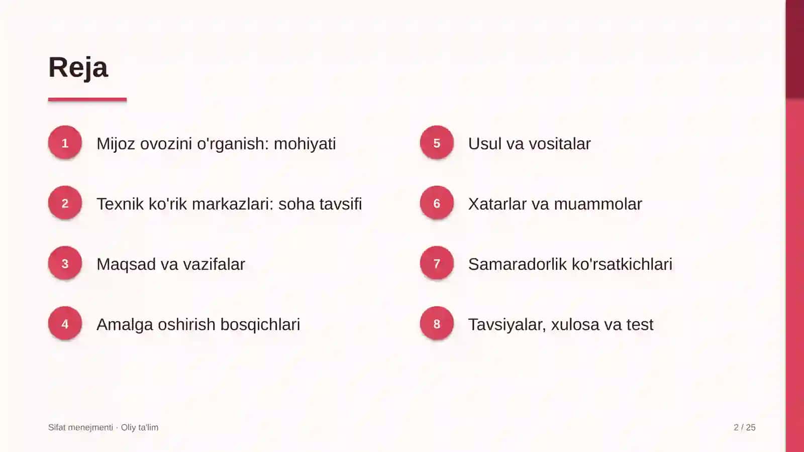 Texnik ko'rik markazlarida mijoz ovozini o'rganish 2