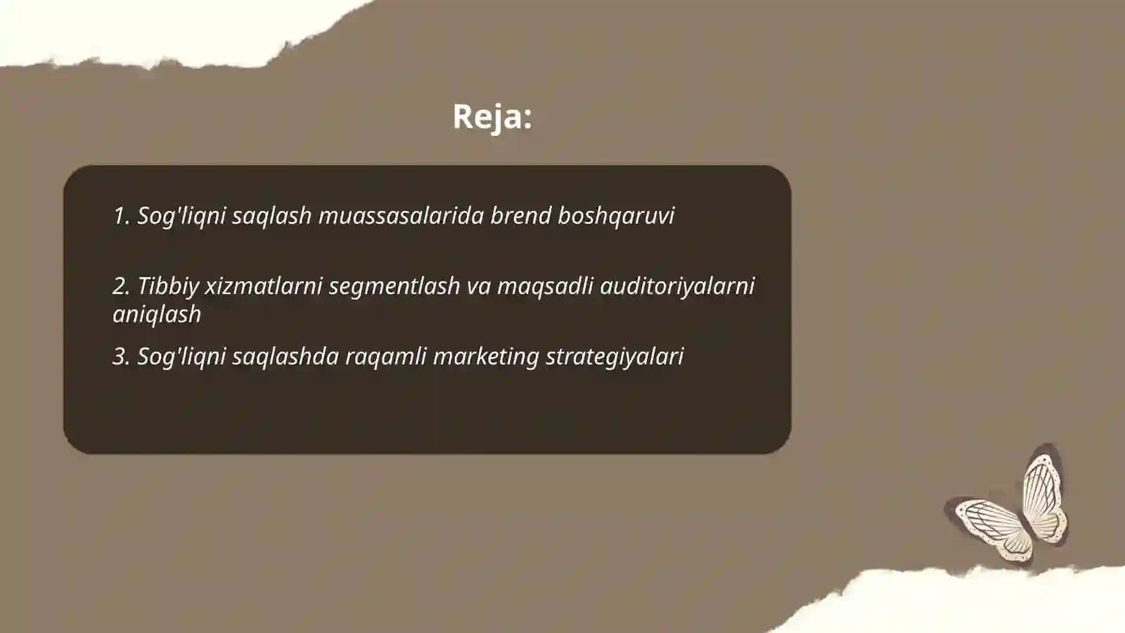 Sogliqni saqlash tizimida marketing 2