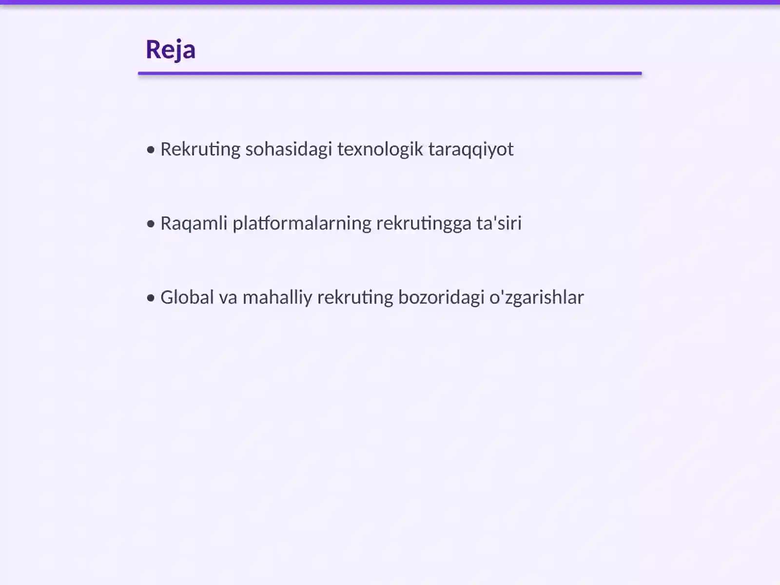 Rekruting bozorini rivojlantirish tendensiyalari 2
