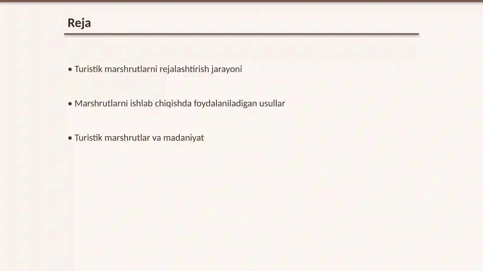 Turistik marshrutlarni ishlab chiqish usullari va tamoyillarini tahlil qilish 2