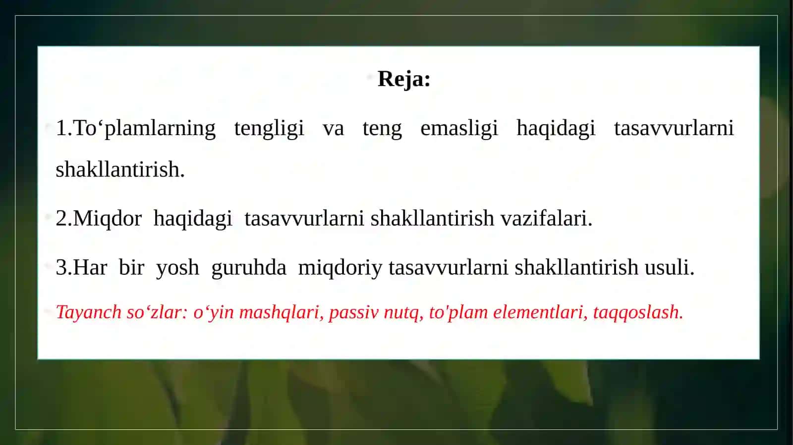 Ilk maktabgacha yoshdagi bolalarning predmetlar miqdorini idrok qilish, esda olib qolish va taqqoslashning o‘ziga xos xususiyatlari 2
