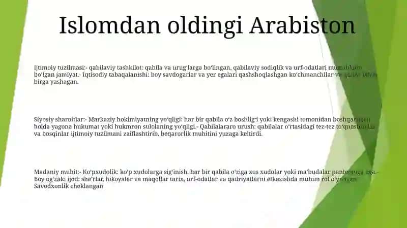 Islom Dinining Paydo Bo'Lishidagi Ijtimoiy-Siyosiy Va Madaniy Sharoitlar 2