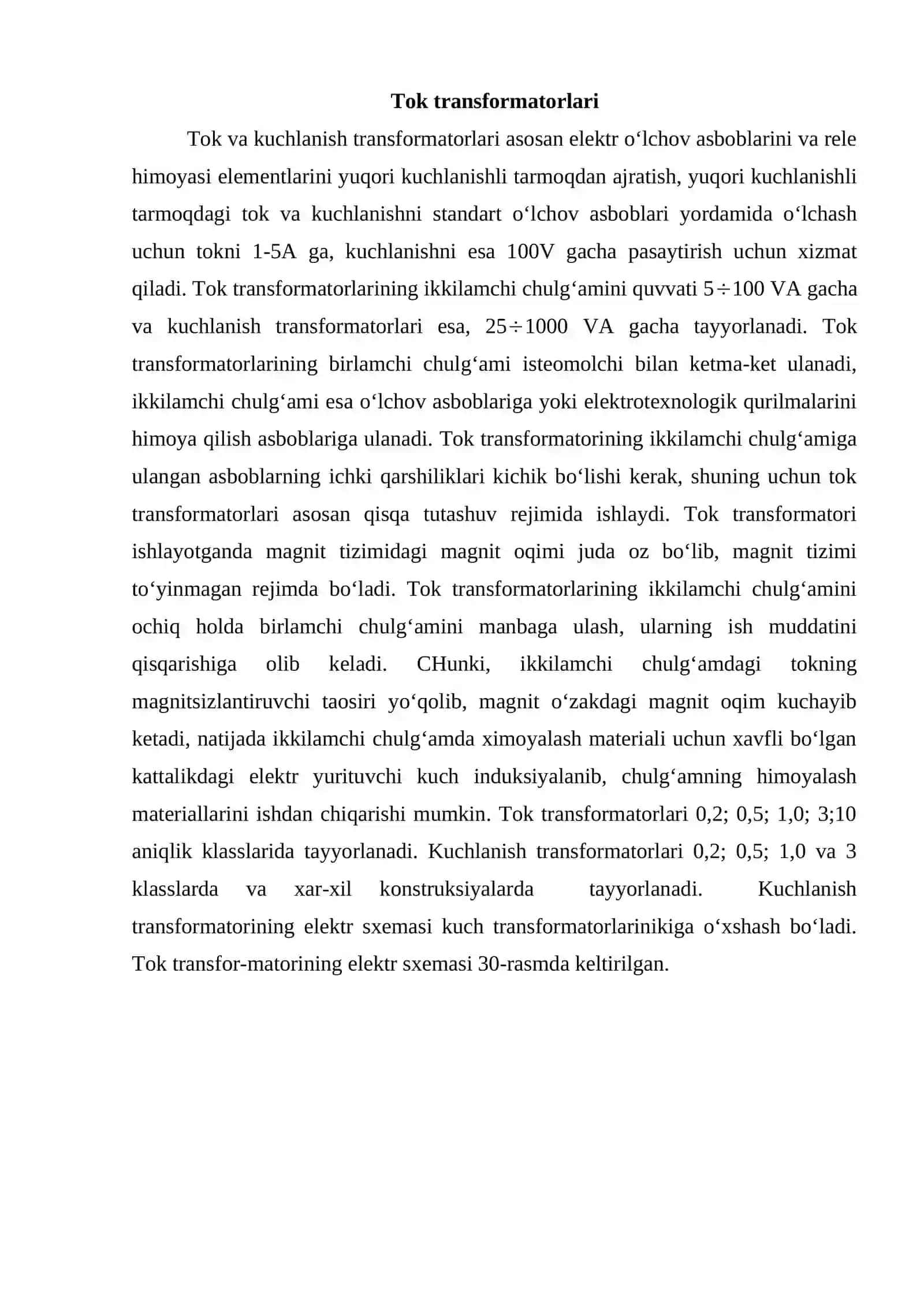 Kuchlanish transformatorlari 2