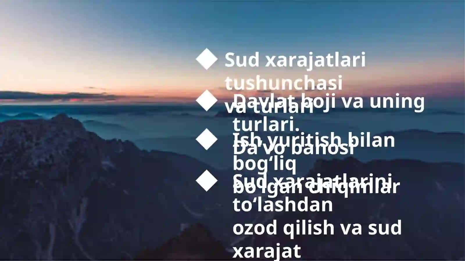 Sud xarajatlari tushunchasi va turlari 2