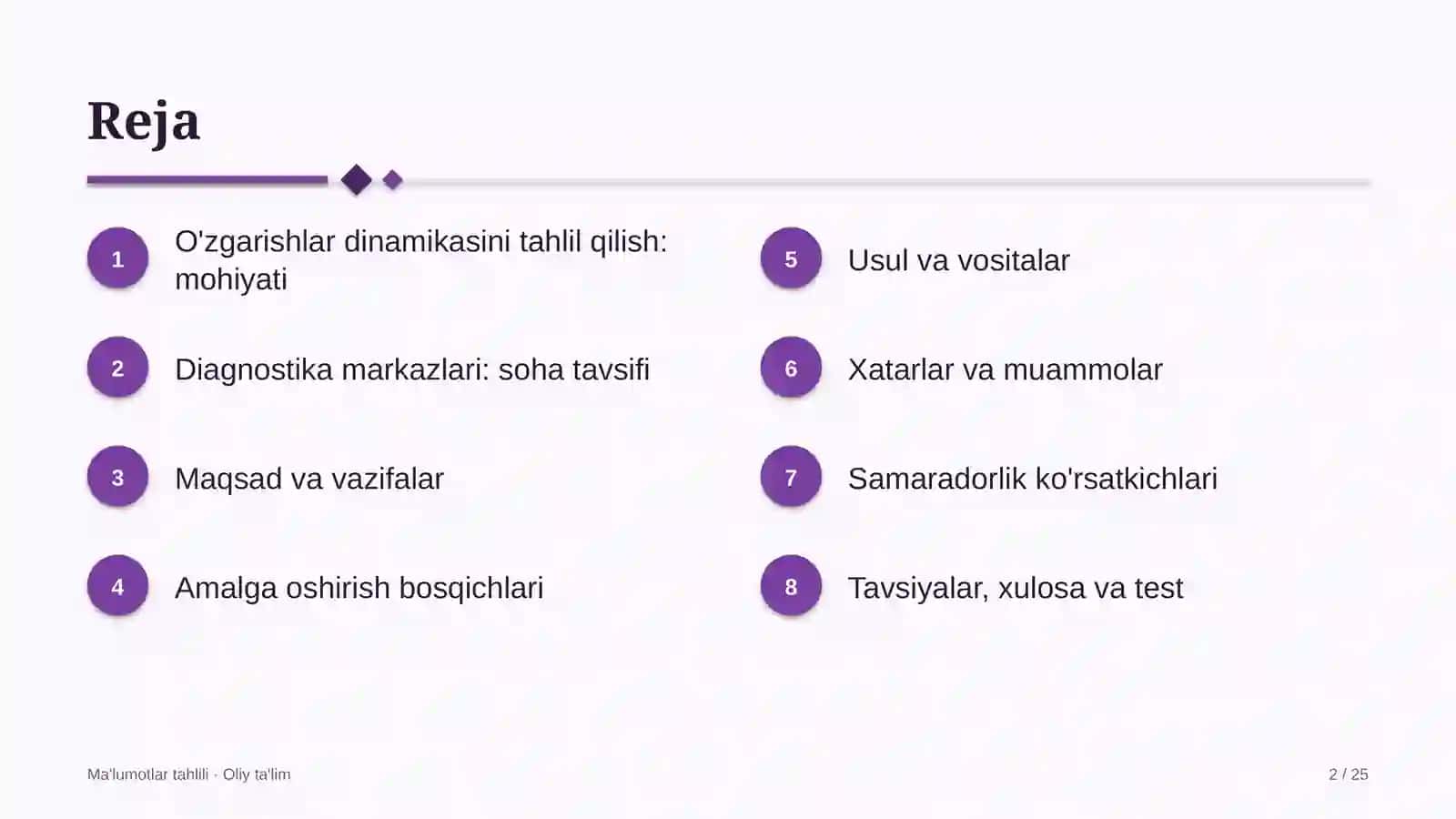 diagnostika markazlarida o'zgarishlar dinamikasini tahlil qilish 9524 2