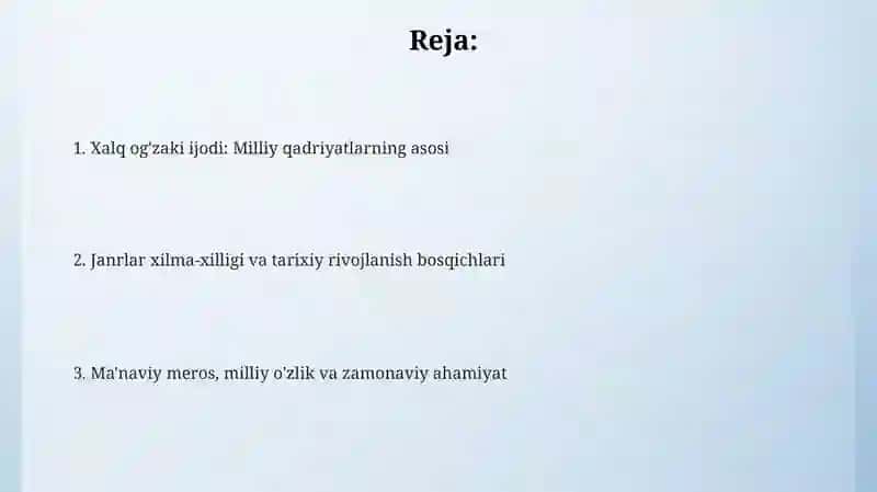 Xalq og'zaki ijodi 2
