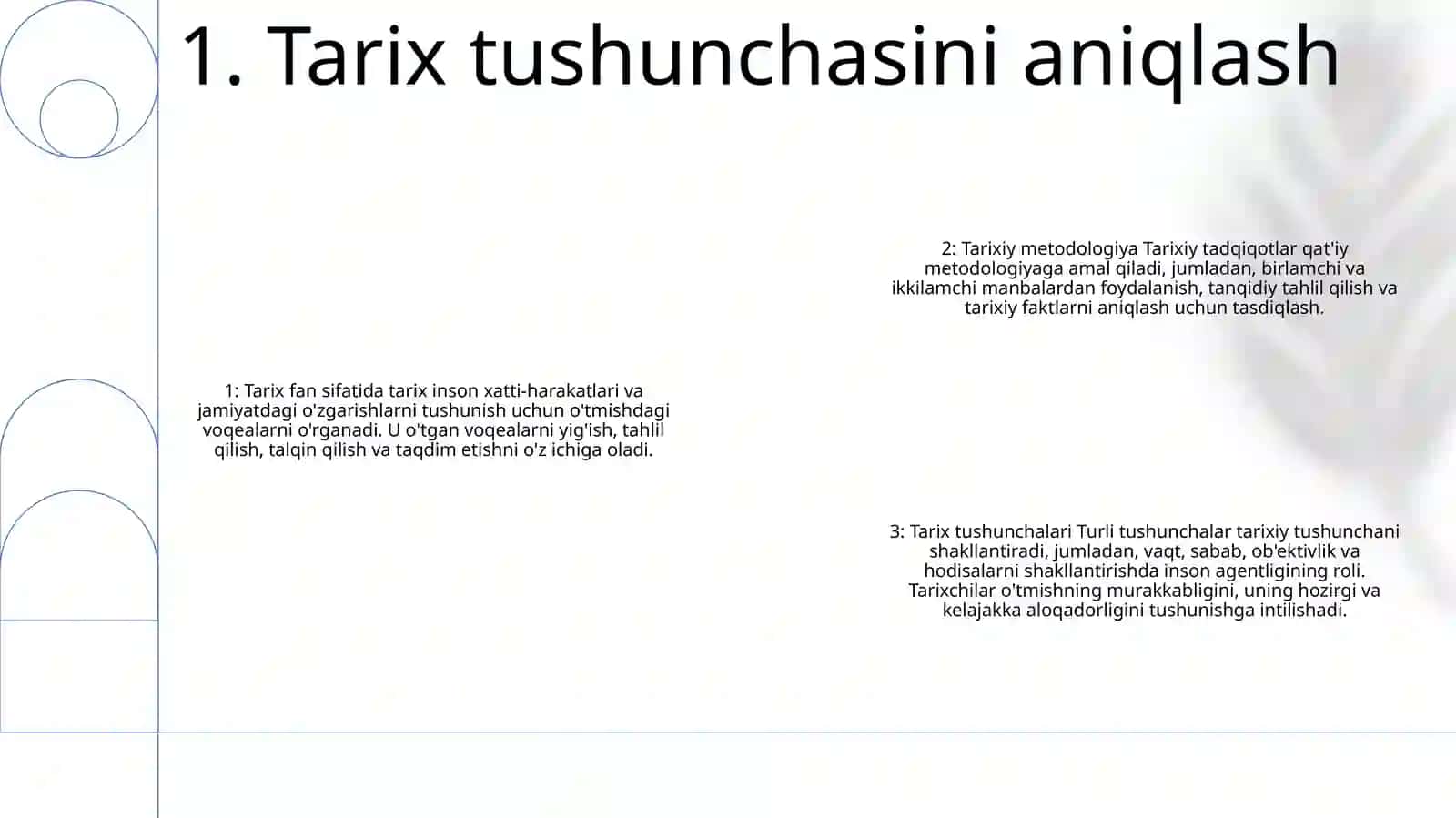 Jamiyat Taraqqiyotida Tarixning Mazmuni, Yo'Nalishlari Va Kansepsiyalari 2