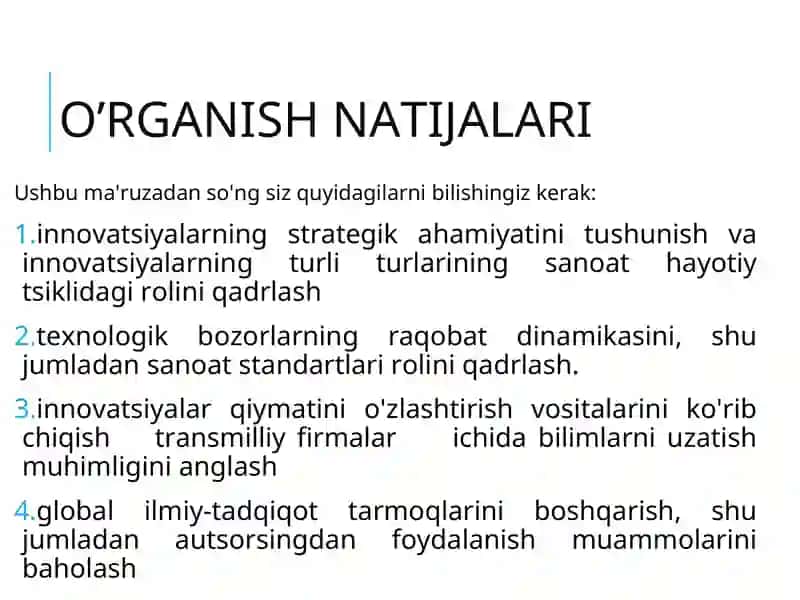 GLOBAL INNOVATSIYALAR VA BILIMLARNIBOSHQARISH 2