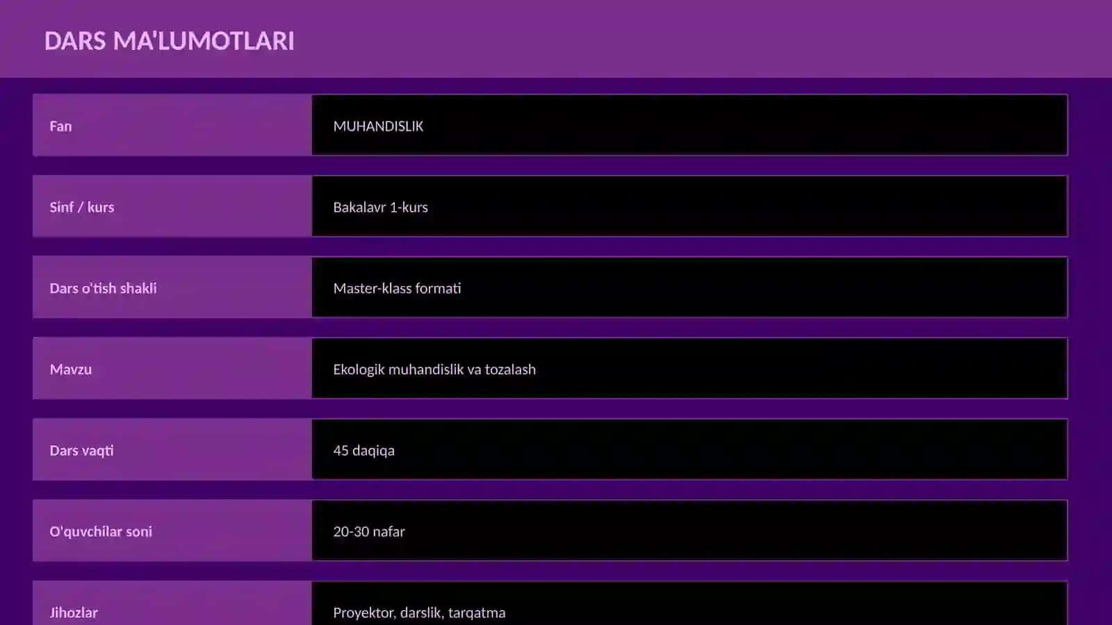 DARS ISHLANMA 2
