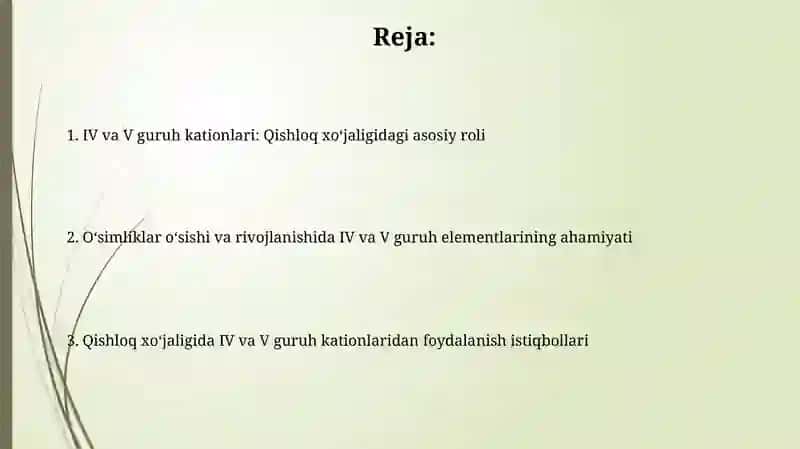 To'rtinchi va beshinchi guruh kationlari birikmalarining qishloq xo'jaligidagi ahamiyati 2