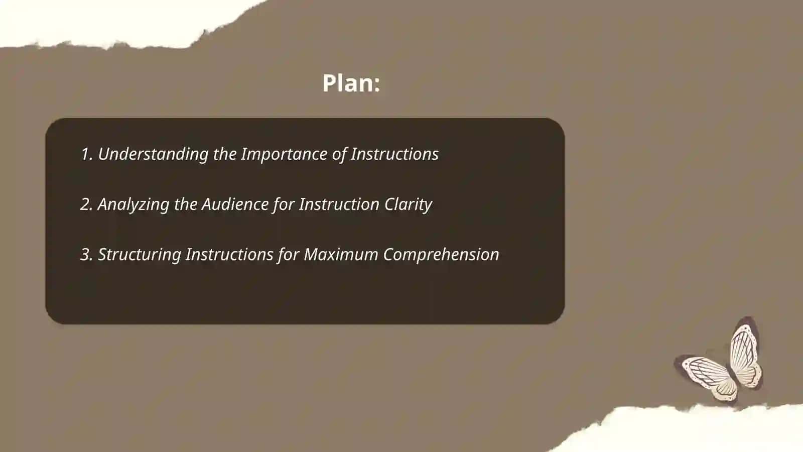 Writing the instruction part of the article 2