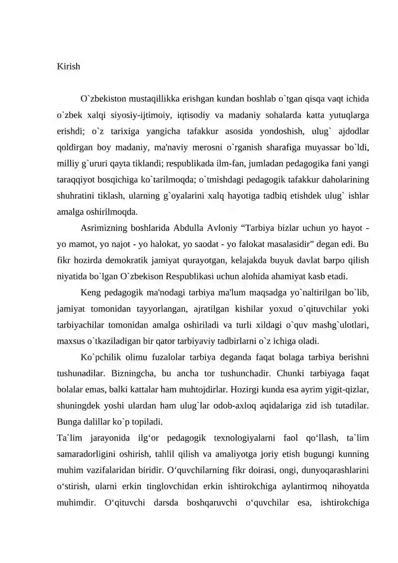 BO’LAJAK O’QITUVCHILARNI TAYYORLASHDA PEDAGOGIK INNOVATSIYALARDAN FOYDALANISH 2