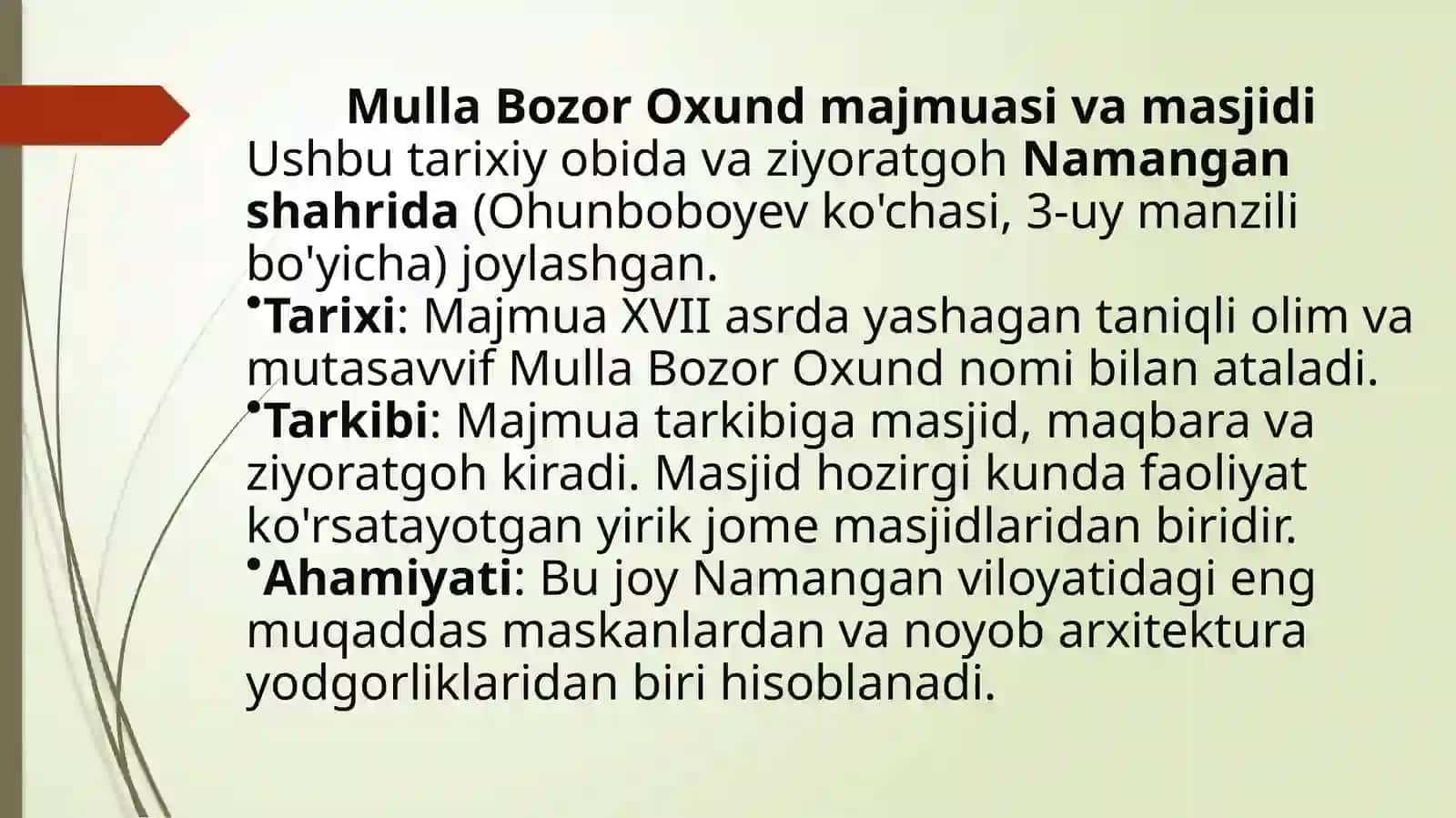 Mulla Bozor Oxund majmuasi masjidi 2