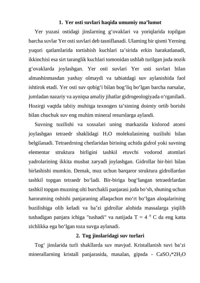 YER OSTISUVLARINING GEOLOG IK FAOLIYATI 2