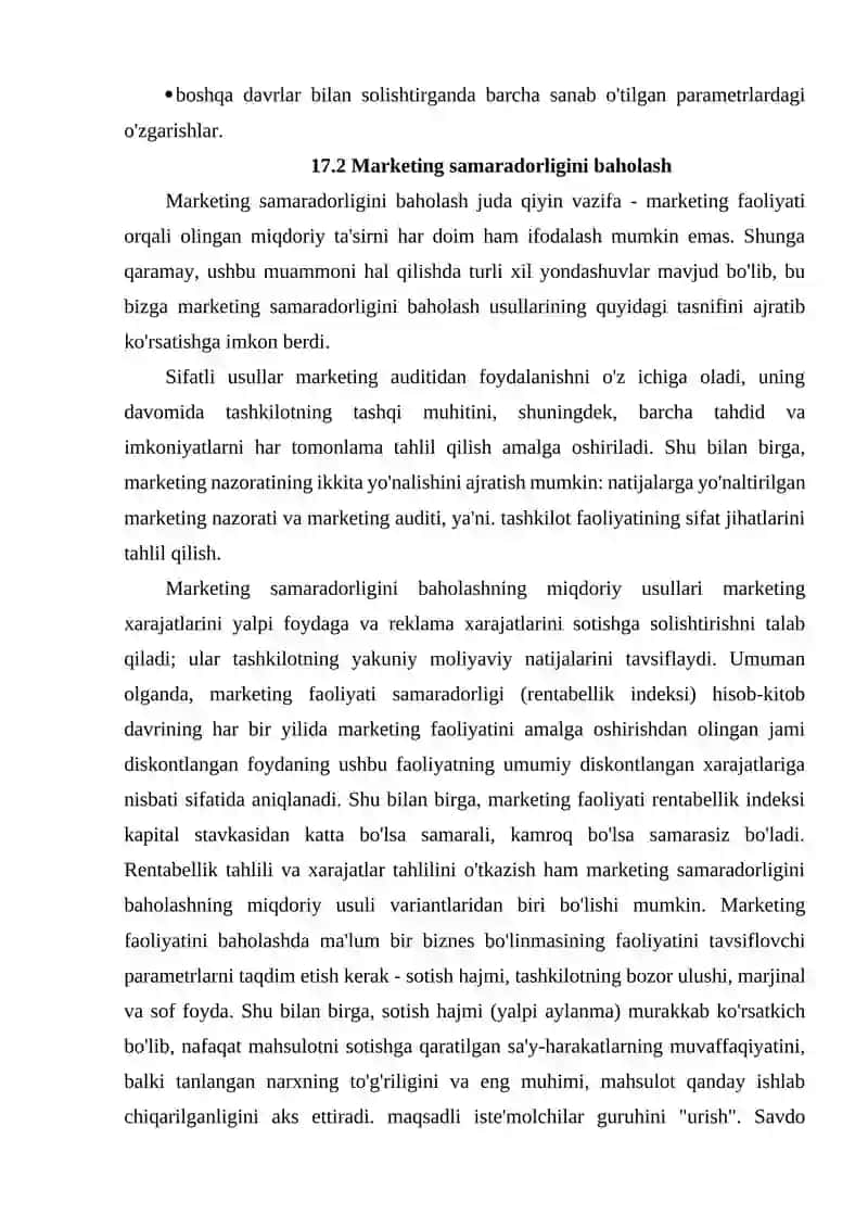 Marketing byudjetini aniqlash usullari 2