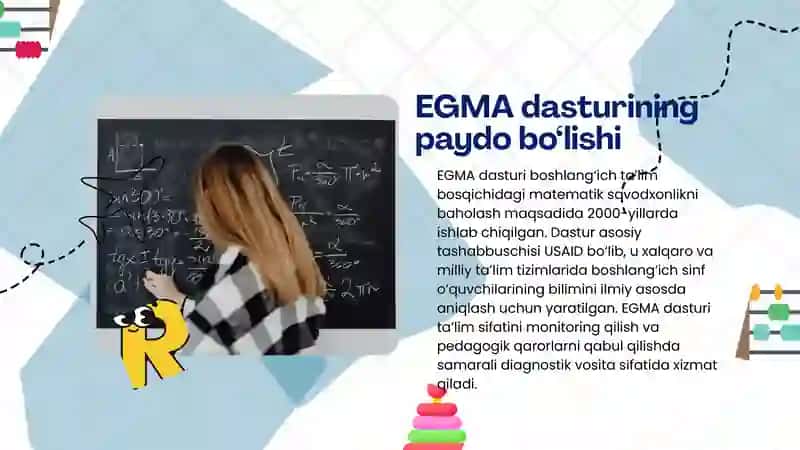 EGMA xalqaro baholash dasturi mazmun mohiyati 2