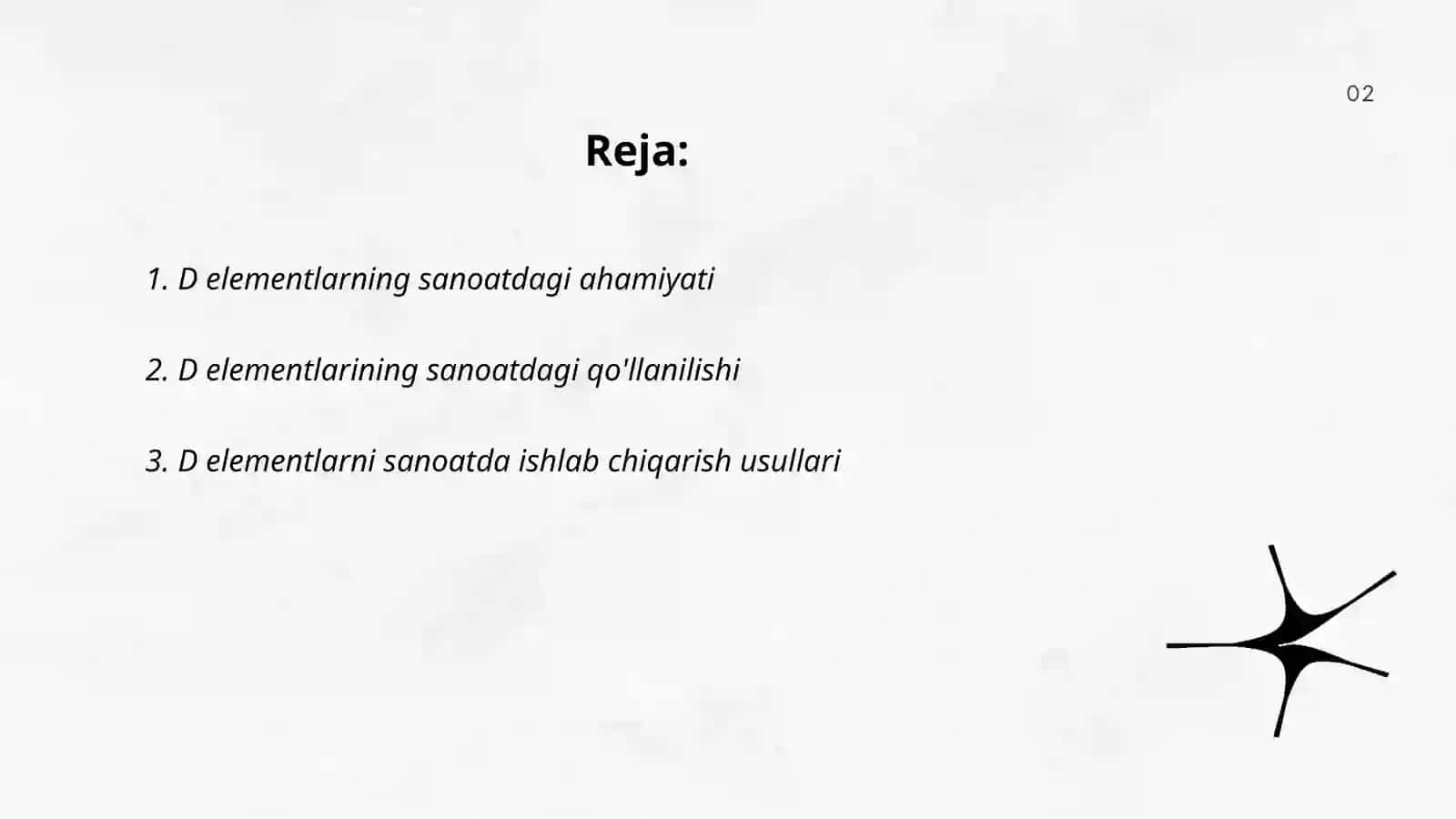 D elementlarning sanoatda olinishi 2