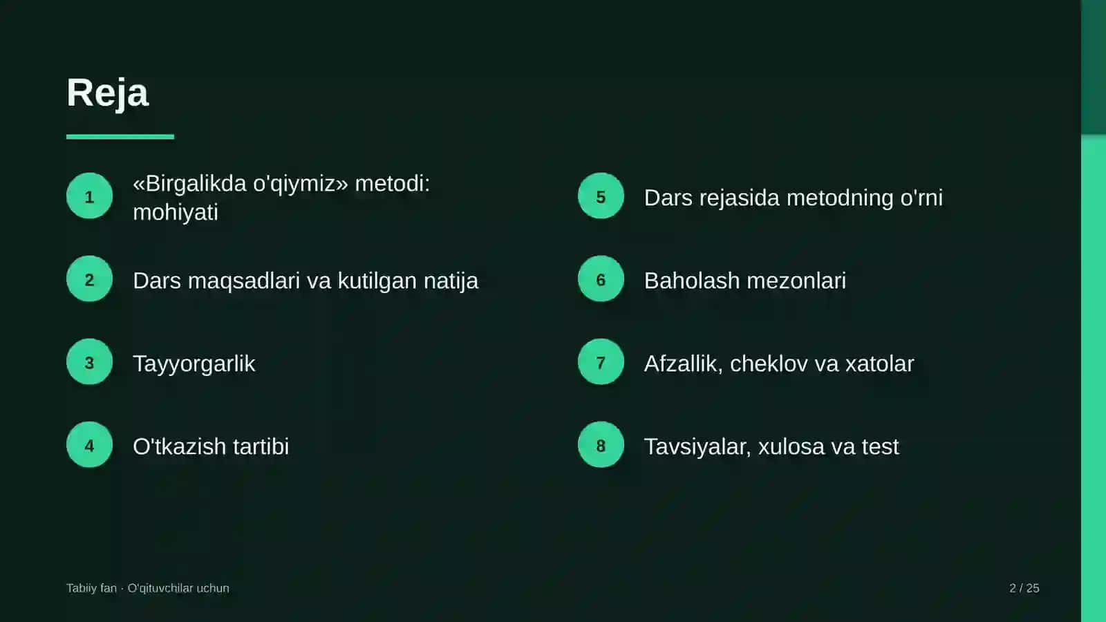 tabiiy fan darslarida birgalikda o'qiymiz metodidan foydalanish 2341 2
