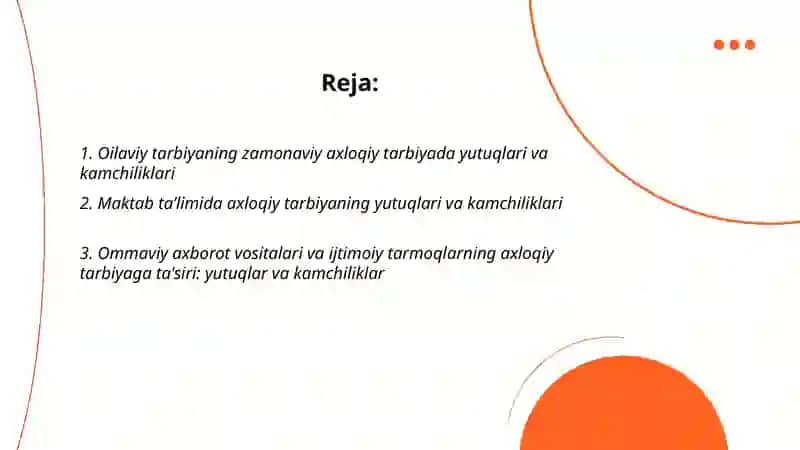 Zamonaviy axloqiy tarbiyaning yutuqlari va kamchiliklari 2