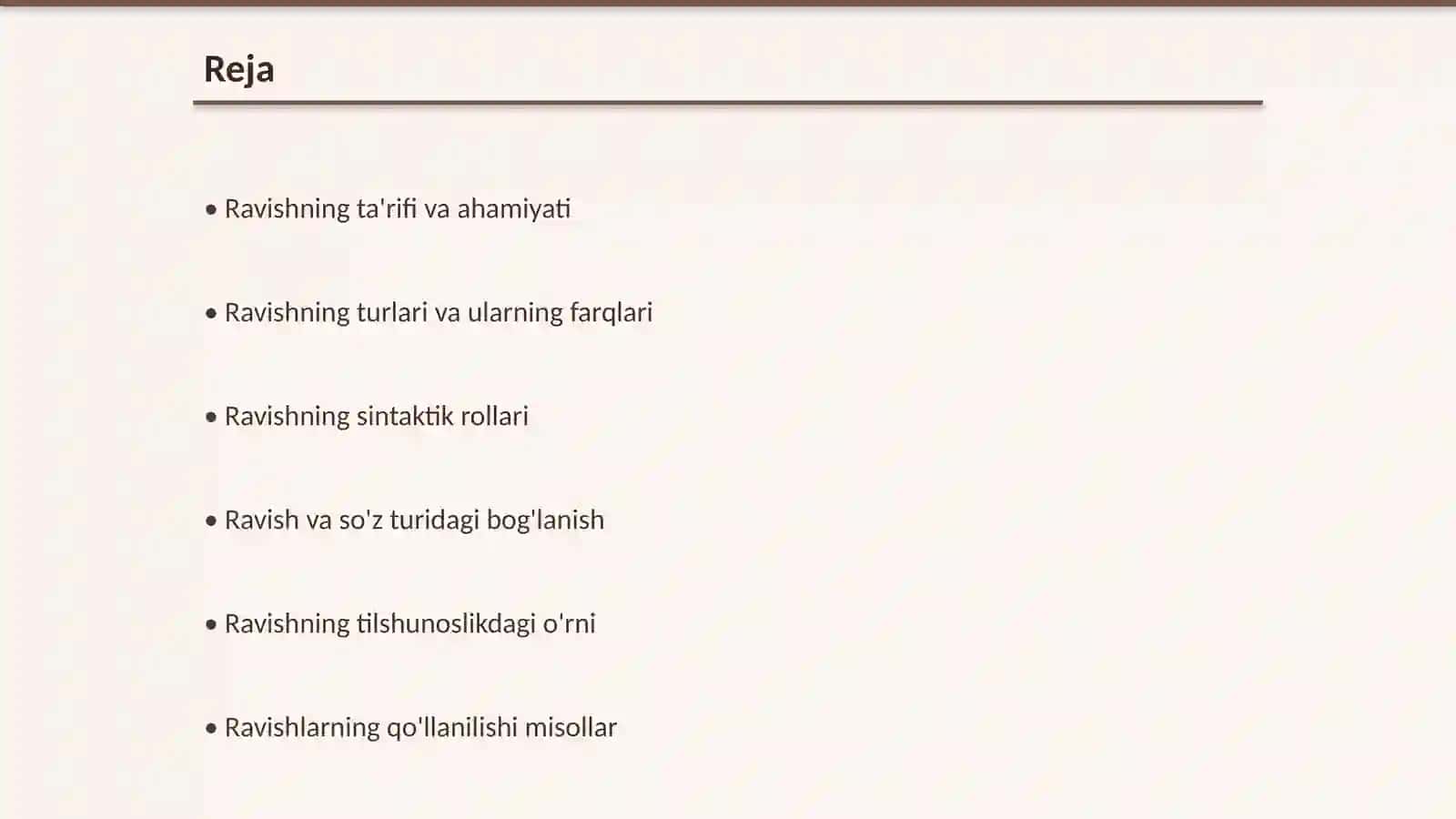 Ravish haqida umumiy ma'lumot 2
