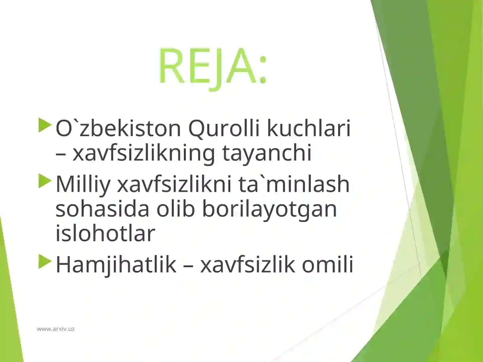 Mustaqillik yillarida quroli kuchlar ichki ishlar va davlat xavfsizlik tizimidagi islohatlar 2
