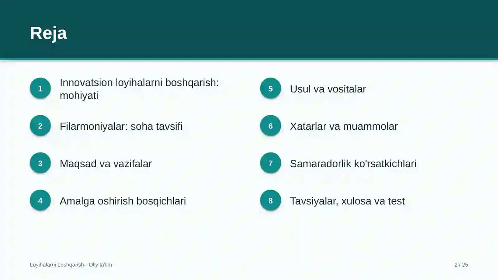 Filarmoniyalarda innovatsion loyihalarni boshqarish 2