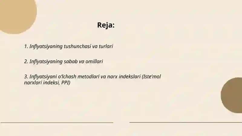 Inflyatsiya va unga qarshi kurashish yo'llari 2
