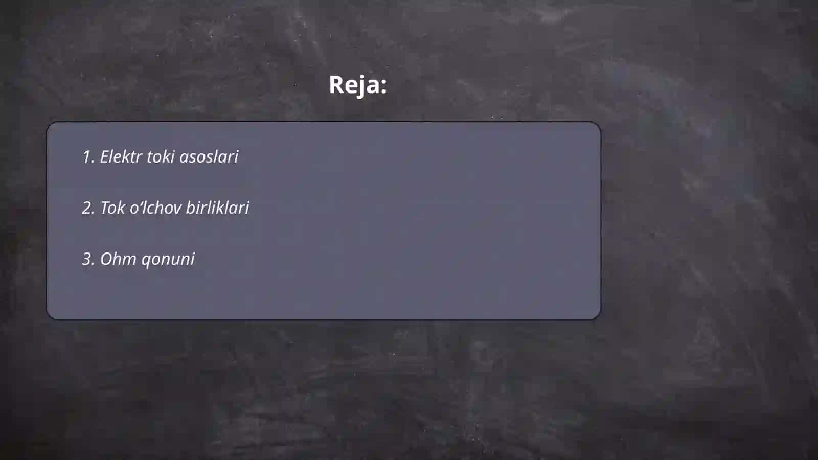 Elektr toki asoslari 2